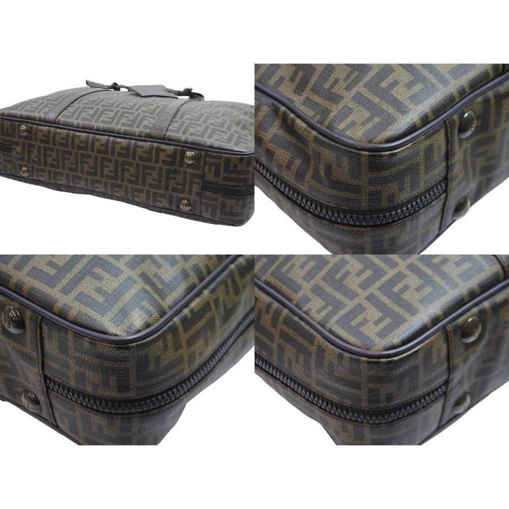 Fendi Tiger Hack Zucca Pattern Leather Handbag Br… - image 7